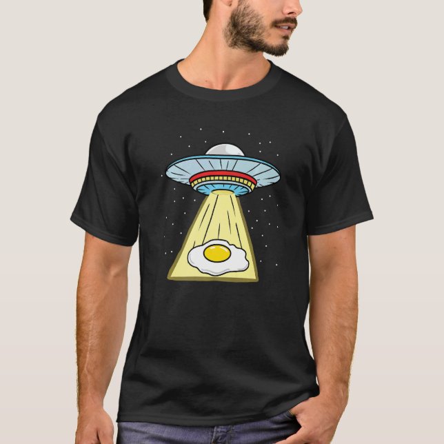 Fried Egg Ufo Entführung Ei T-Shirt (Vorderseite)