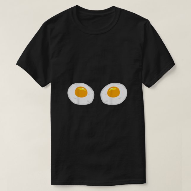 Fried Eggs Funny Bikini Kostüm Sonnige Seite Auf d T-Shirt (Design vorne)