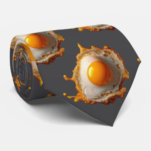 Fried Eggs Sonnige Seite Auf Krawatte