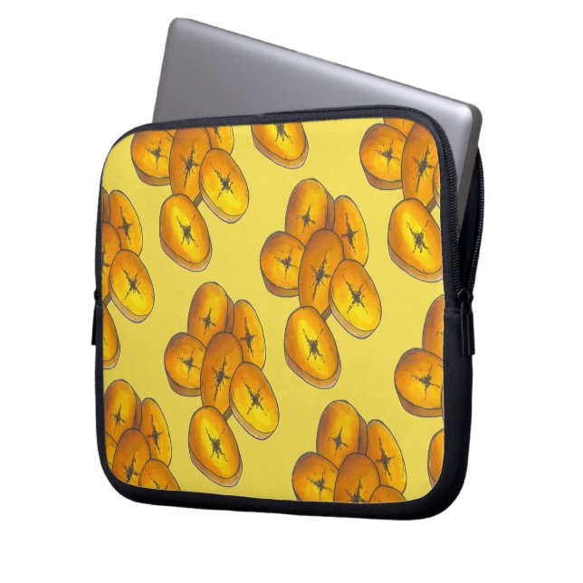 Fried Plantains Kochen Bananen Karibik Lebensmitte Laptopschutzhülle (Vorderseite Links)