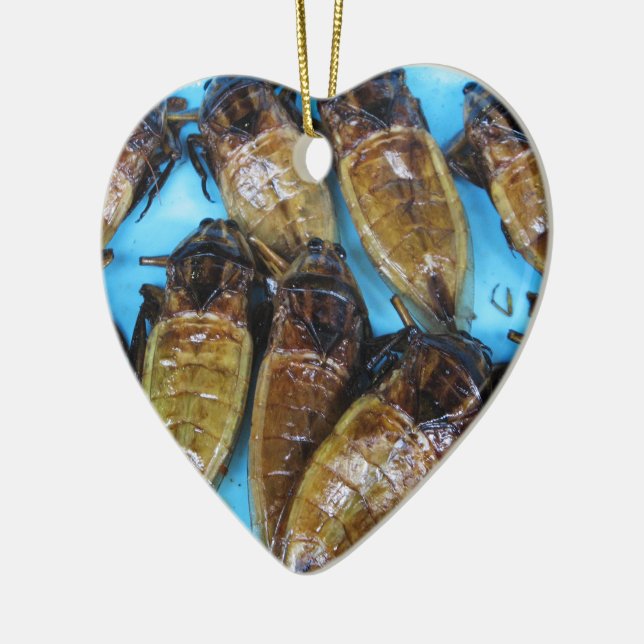 Fried Riant Water Bug (Maeng Daa) ... Asiatische K Keramik Ornament (Links)