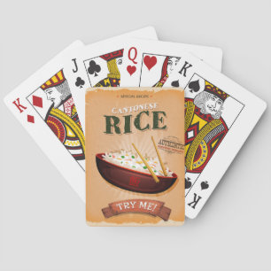 Fried Rice Vintage Ad Spielkarten