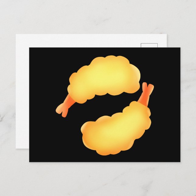 Fried Shrimp Postkarte (Vorne/Hinten)