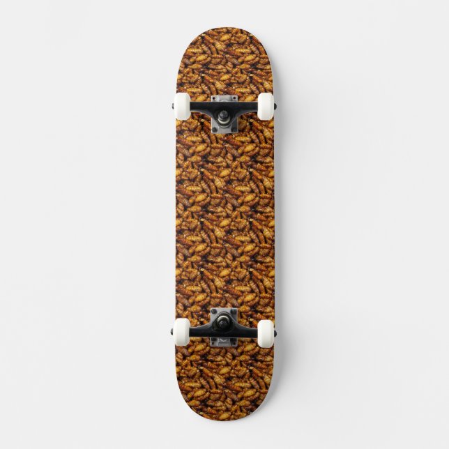 Fried Silk Worms ... Thai Street Food Skateboard (Vorderseite)