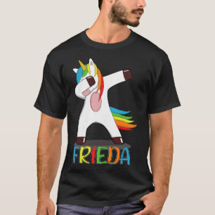 Frieda Name Vorname Frieda Colorful Dancing Un T-Shirt