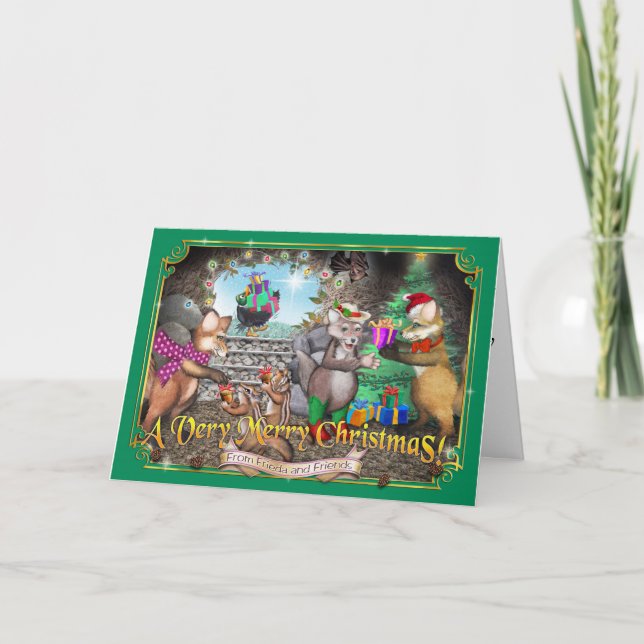 Frieda Schwanzes 2020 Weihnachtskarte Karte (Vorderseite)