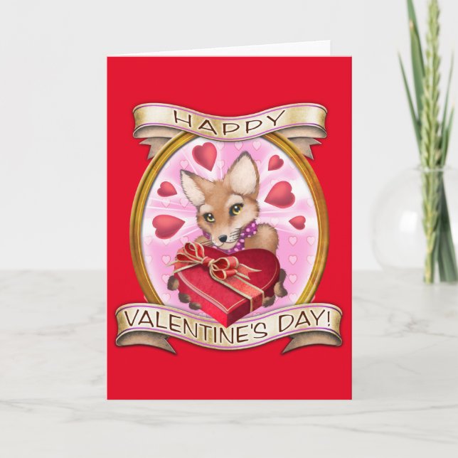 Frieda Schwanzes Valentinstag-Karte Karte (Vorderseite)