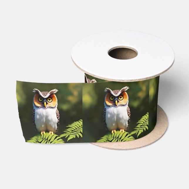 "Frieda the Screech Owl: A Nocturnal Beauty" Satinband (Spule)