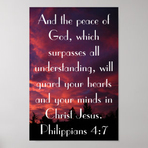 Friede der Bibel Gottes und der Philippinen 4:7 Poster