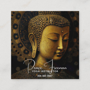 FRIEDE ERINNERT   MEDITATIONS PORTRAIT QUADRATISCHE VISITENKARTE