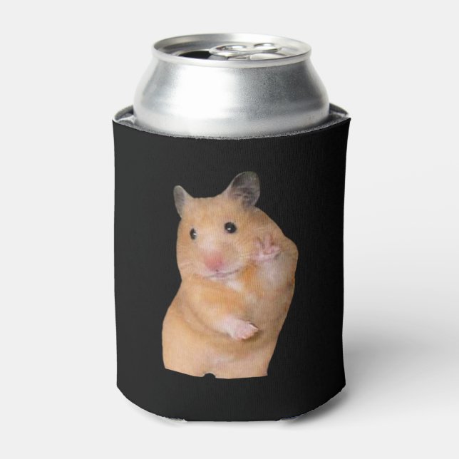 Friede + erschreckte Hamster Meme doppelseitige Sc Dosenkühler (Kanne Vorderseite)