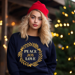 Friede, Freude, Liebe Weihnachtsfeier Moderne Sweatshirt
