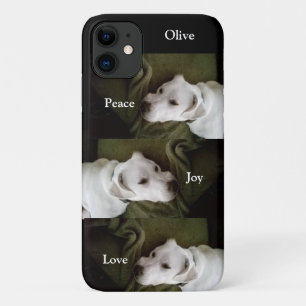 Friede, Freude, Liebe Weiße Welpen Weihnachten Case-Mate iPhone Hülle