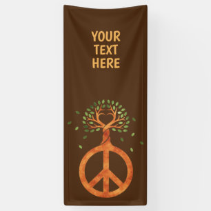 Friede für Bäume - Blume Power Herz 1 Banner