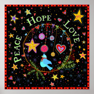 "Friede, Hoffnung, Liebe" Inspirivity Poster