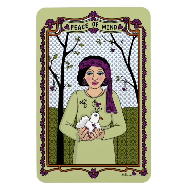 Friede mit Geist_A_4x6 Kühlschrank Magnet (Vertikal)