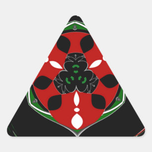 "Friede: mit Schild Emblem" Kunstdruckerei Dreieckiger Aufkleber