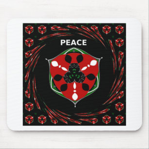 "Friede: mit Schild Emblem" Kunstdruckerei Mousepad