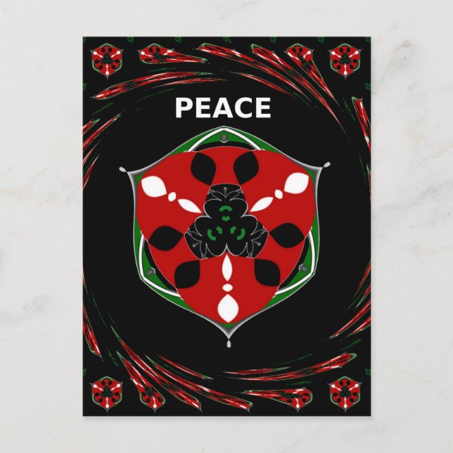 "Friede: mit Schild Emblem" Kunstdruckerei Postkarte (Vorderseite)