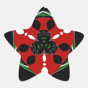 "Friede: mit Schild Emblem" Kunstdruckerei Stern-Aufkleber