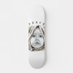 Friede - Schöne blaue Mit Augen Süße Kleine Girl H Skateboard