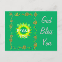 Friede sei mit dir: inspirierendes Grün und Gelb