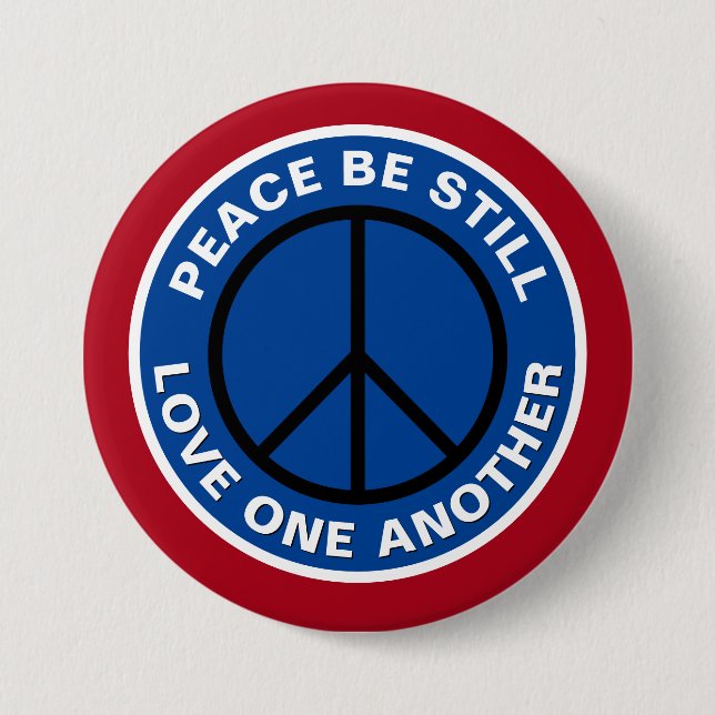 Friede sei noch Liebe einander RWB groß Button (Vorderseite)