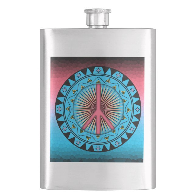 Friede ~ Sun Flachmann (Vorderseite)