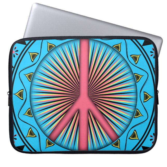 Friede ~ Sun Laptopschutzhülle (Vorderseite)