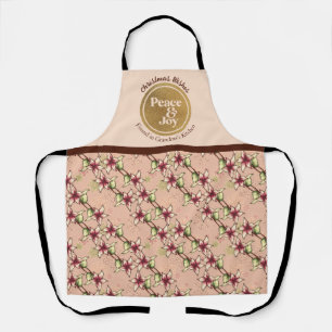 Friede und Freude Weihnachten: Rosa & Gold Oma Schürze