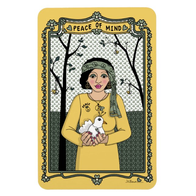 Friede von Mind_C_4x6 Kühlschrank Magnet (Vertikal)