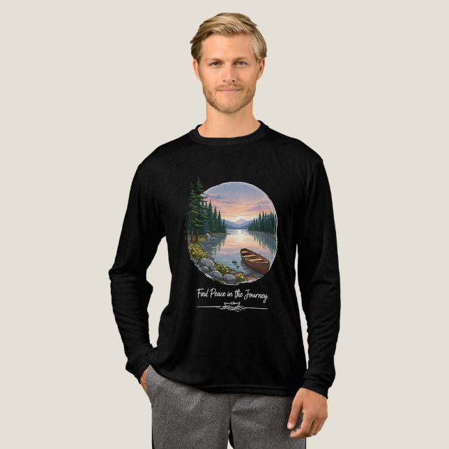 Frieden auf der Reise - Ruhe am See Tri-Blend Shirt (Volle Vorderseite)