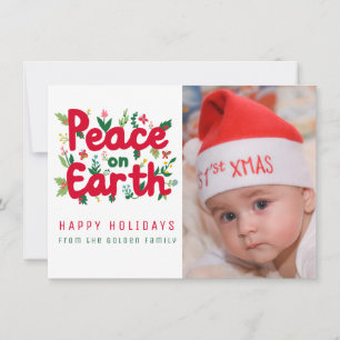 FRIEDEN AUF ERDEN INDIVIDUELLE FOTO-Weihnachtskart Karte