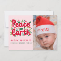FRIEDEN AUF ERDEN INDIVIDUELLE FOTO Weihnachtskart