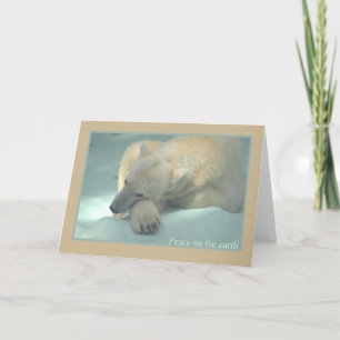Frieden auf Erden - Polarbär Feiertagskarte