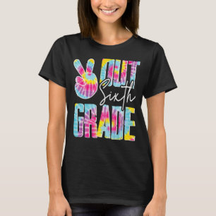 Frieden aus 6. Klasse Glück letzten Tag der Schule T-Shirt