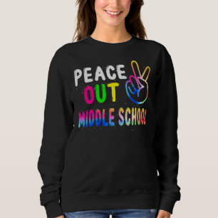 Frieden aus der Mittelschule am letzten Schullehre Sweatshirt