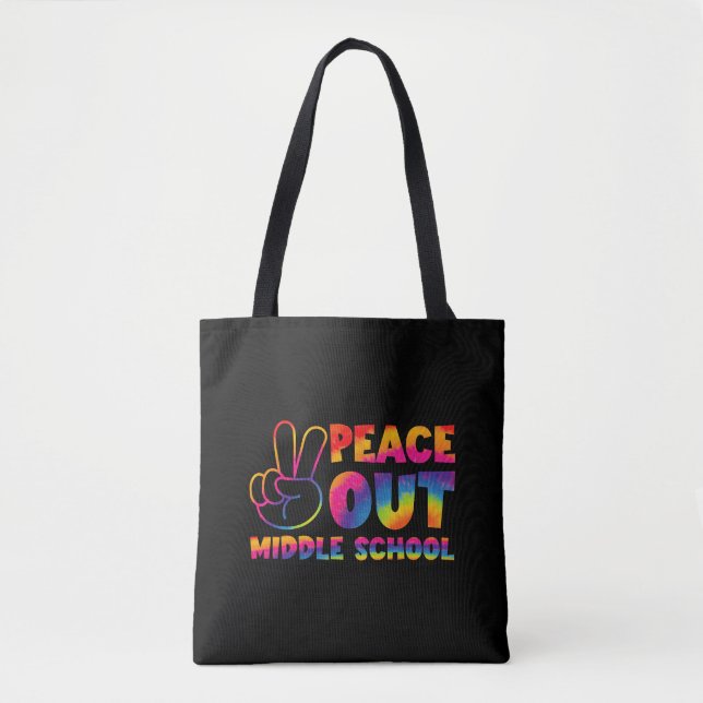Frieden aus der Mittelschule Gefärbte Krawatte am  Tasche (Vorderseite)