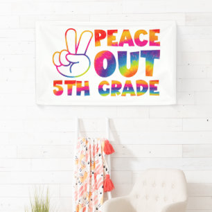 Frieden aus fünfte Klasse Tie Dye letzter Tag 5. K Banner
