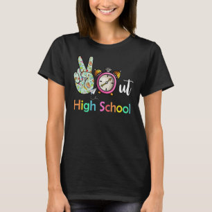 Frieden aus High School Absolventen letzten Schult T-Shirt