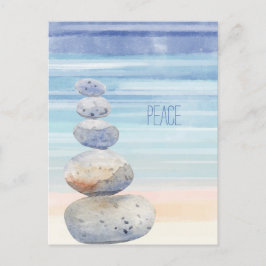 Frieden, ausgeglichene Felsen, Meer, Wandel Postkarte