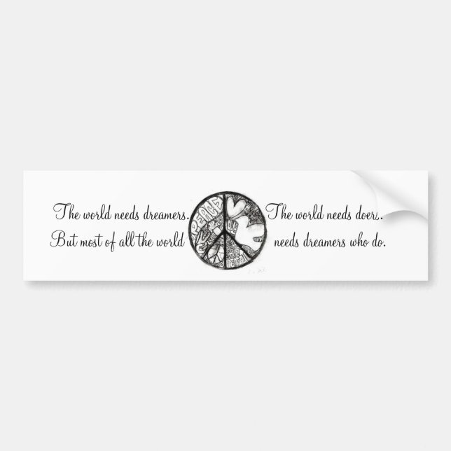 Frieden Autoaufkleber (Vorne)