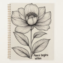 Frieden beginnt innen – Elegante Florale Linienkun