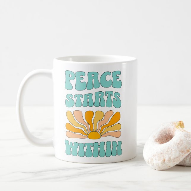 Frieden beginnt innen		 kaffeetasse (Mit Donut)