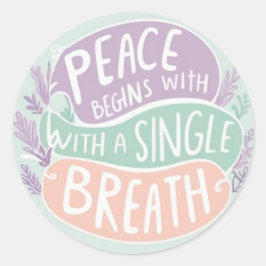 Frieden beginnt mit Stickern Runder Aufkleber