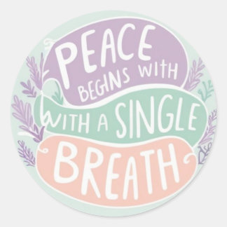 Frieden beginnt mit Stickern Runder Aufkleber