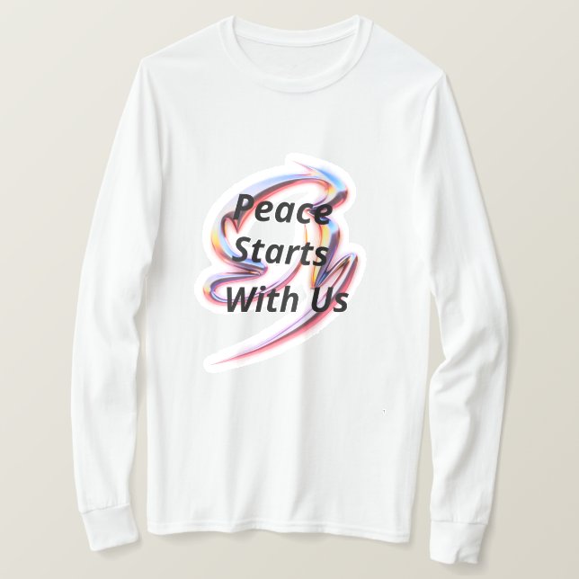 Frieden beginnt mit uns T-Shirt (Design vorne)