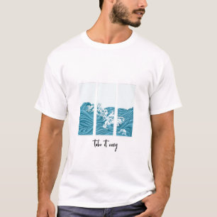 FRIEDEN – Belasteter fetter Text mit Taubensymbol T-Shirt