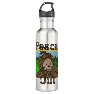 Frieden   Bigfoot Sasquatch Pop Art Art Edelstahlflasche