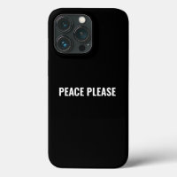 Frieden bitte Schwarz-weißer Text minimalistisch g